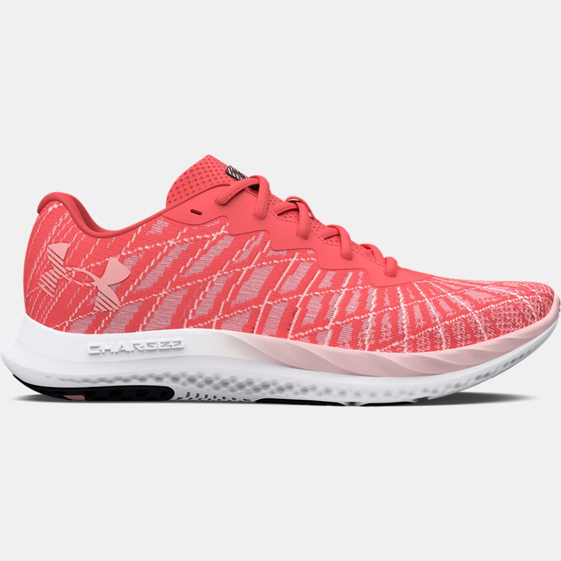 Women's  Under Armour  Charged Breeze 2 Running Shoes Venom Red / Beta / Pink Fizz 6.5
